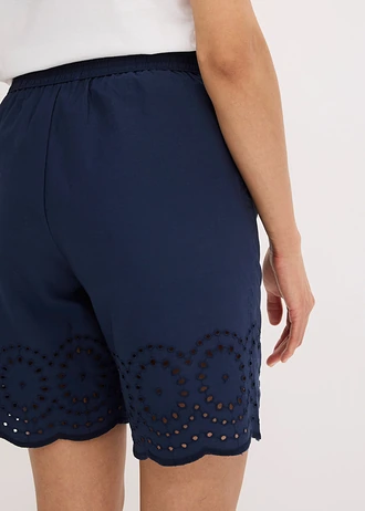 Pantaloni scurți cu elastic în talie din bumbac 100% • bleumarin • magazin bonprix