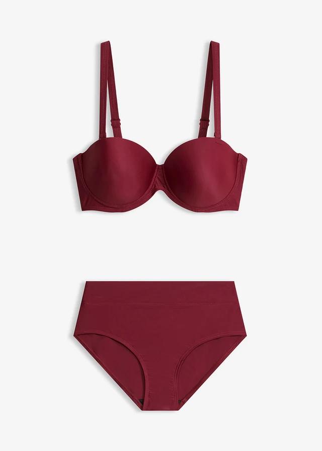 Bikini balkonetka z szybkoschnącego materiału (2 części) • czerwony klonowy • sklep bonprix