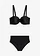 Bikini balkonetka z szybkoschnącego materiału (2 części), kolor: czarny