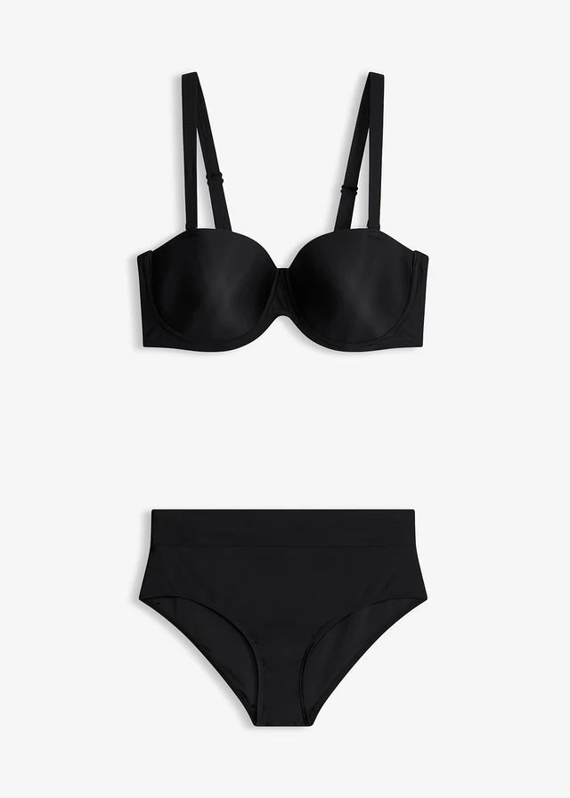 Balkonetové rychleschnoucí bikiny (2dílná souprava), barva: černá