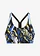 Haut de maillot brassière de natation, séchage rapide, Couleur: noir/multicolore