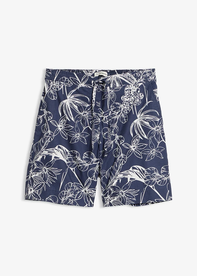 Short 100% coton • bleu foncé/écru imprimé • product-page.page-title-suffix