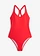 Sneldrogend badpak met racerback, Kleur: rood
