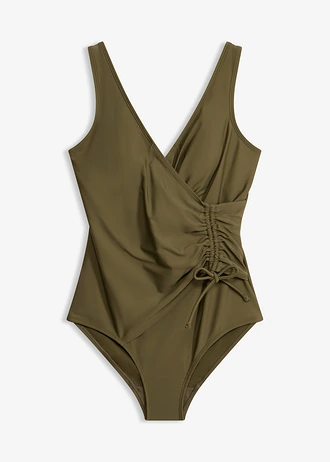 Maillot 1 pièce sculptant à fronces, maintien léger