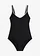 Maillot 1 pièce, détail crochet, Couleur: noir