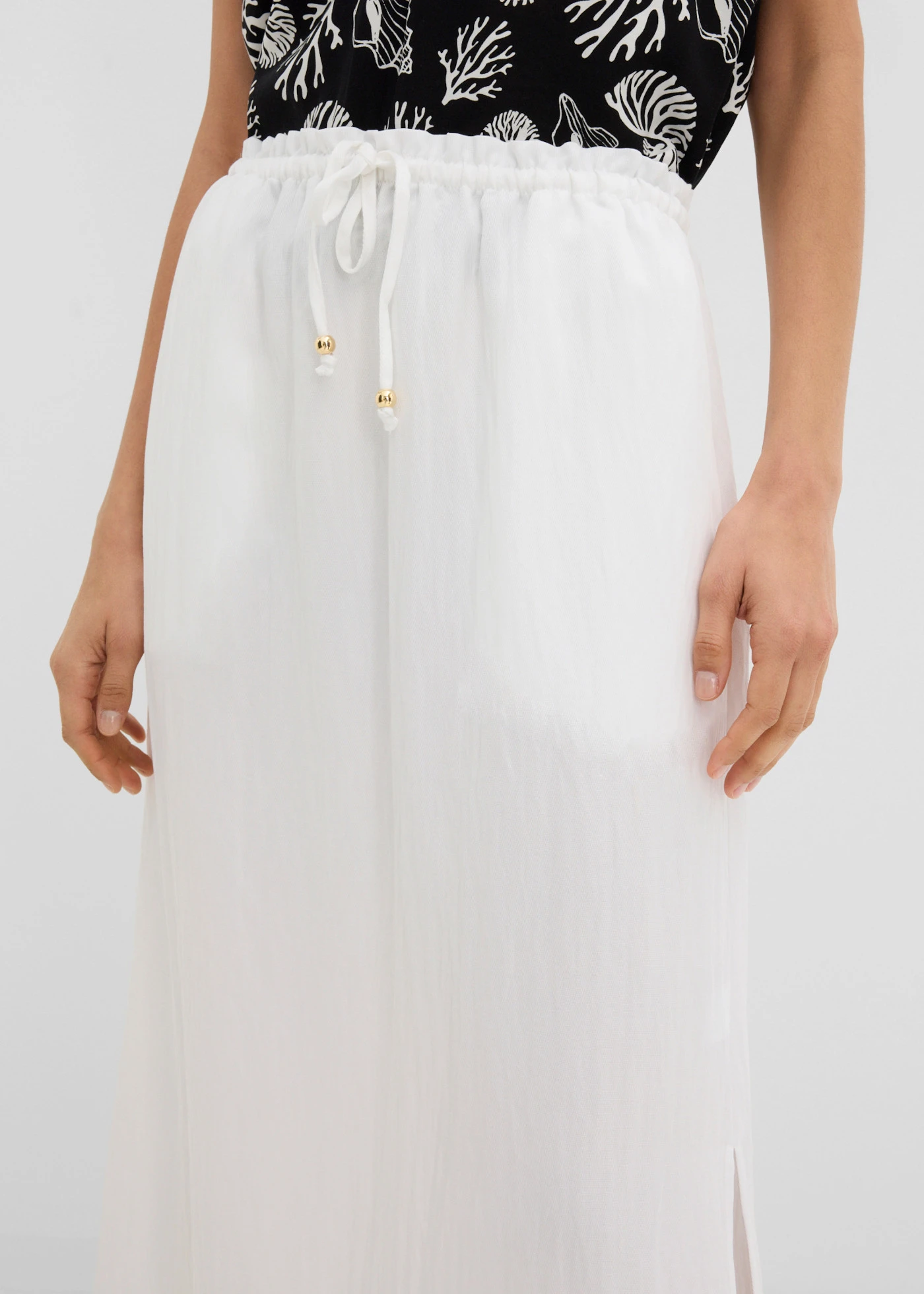 Maxi rok in een viscosemix • wit • product-page.page-title-suffix