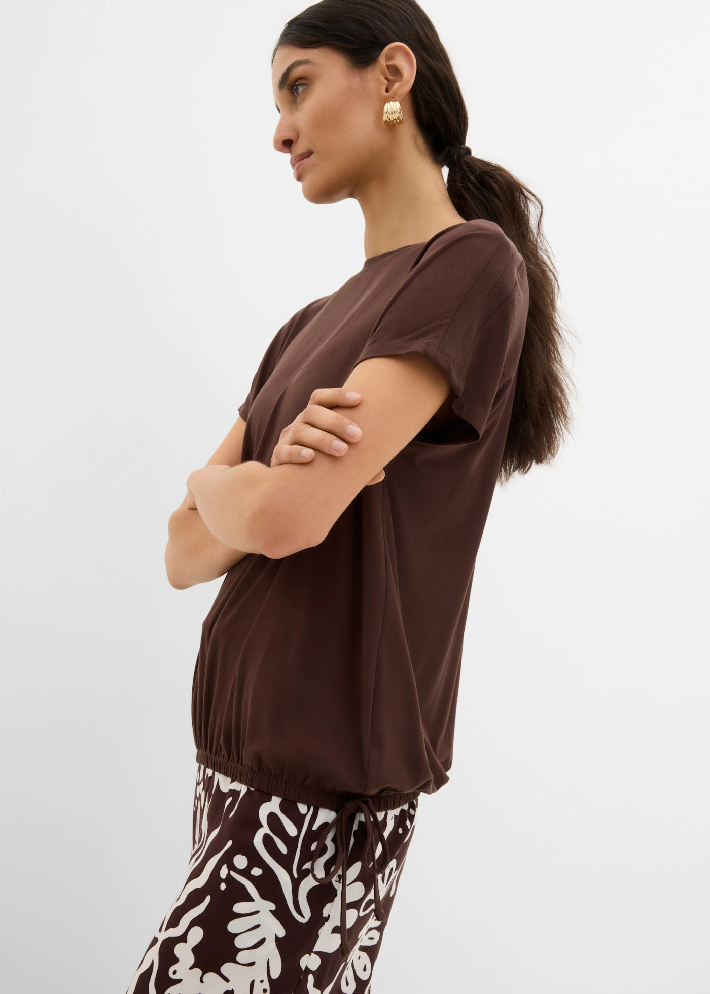 T-shirt en viscose fluide • marron foncé • product-page.page-title-suffix