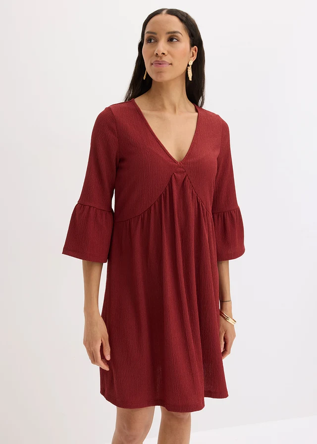Rochie-tunică din jerse • roșu oxid • magazin bonprix
