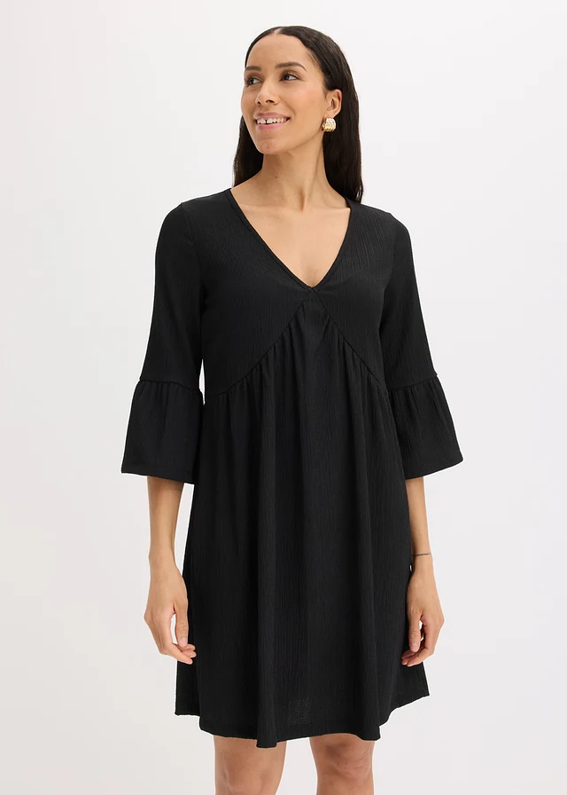 Rochie-tunică din jerse • negru • magazin bonprix