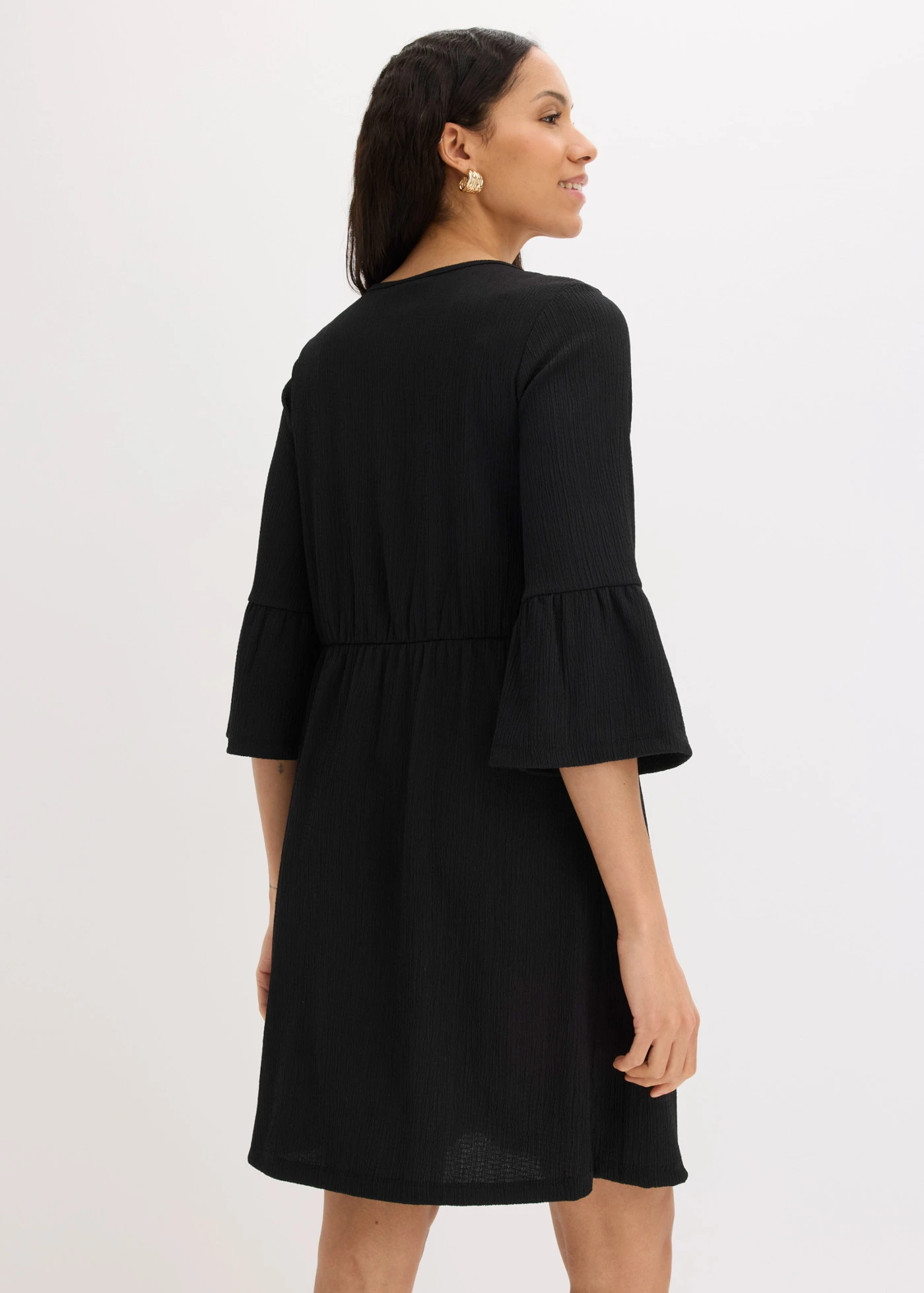 Rochie-tunică din jerse • negru • magazin bonprix