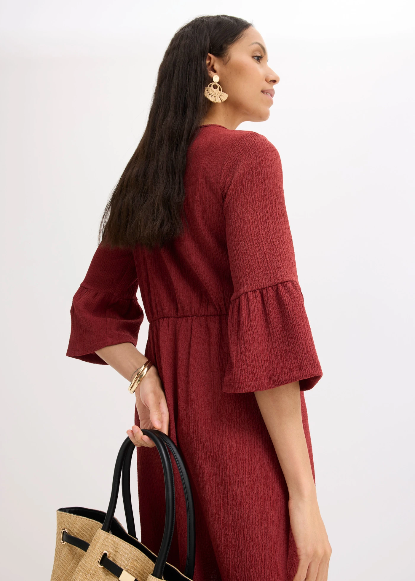 Rochie-tunică din jerse • roșu oxid • magazin bonprix