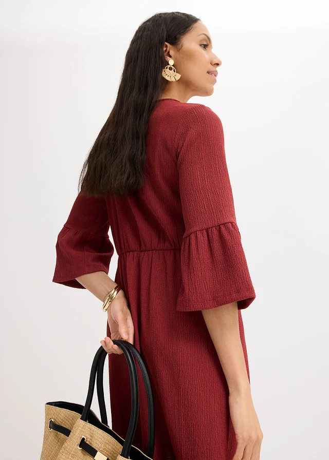 Rochie-tunică din jerse • roșu oxid • magazin bonprix
