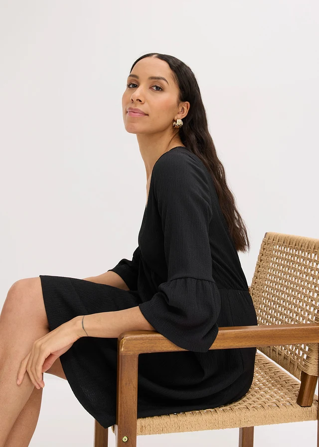 Rochie-tunică din jerse • negru • magazin bonprix