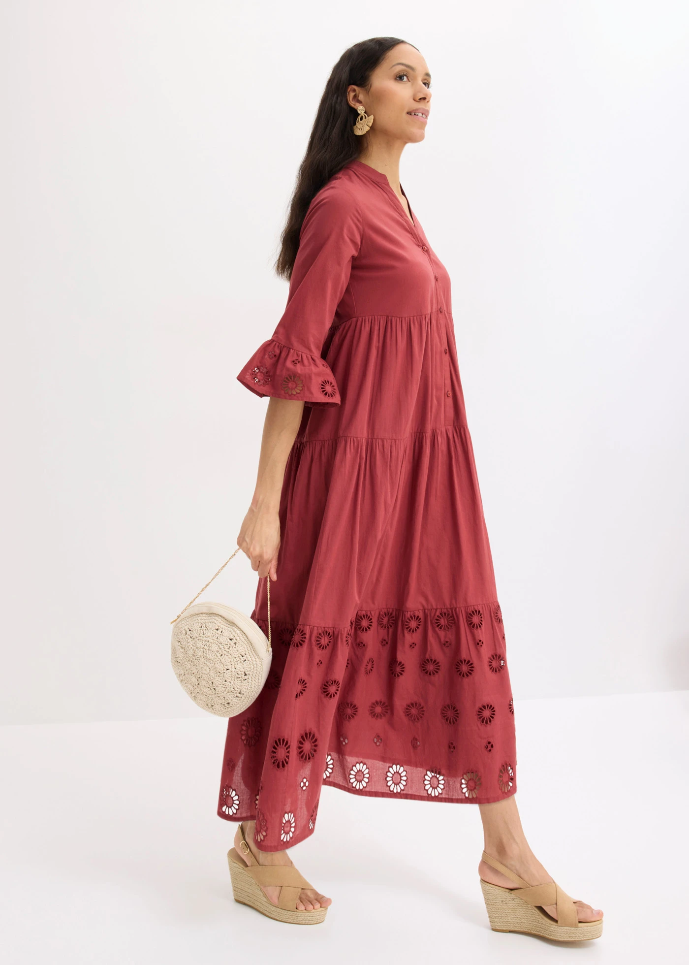 Robe longue 100% coton • rouge désert • product-page.page-title-suffix