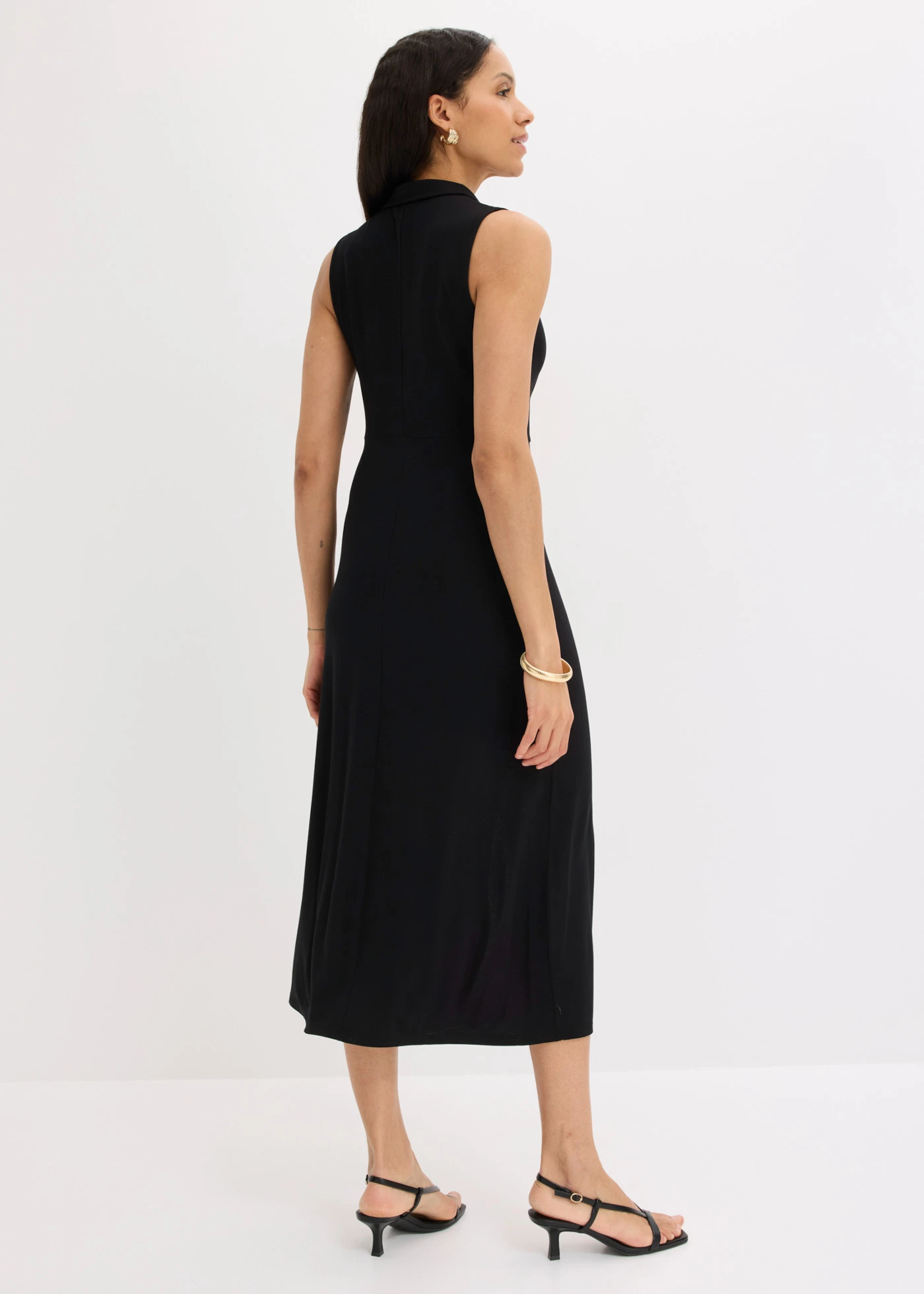 Robe chemise fluide en jersey viscose • noir • product-page.page-title-suffix