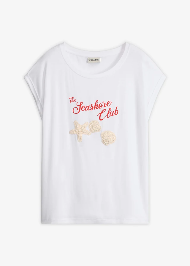 T-shirt en viscose douce, Couleur: blanc