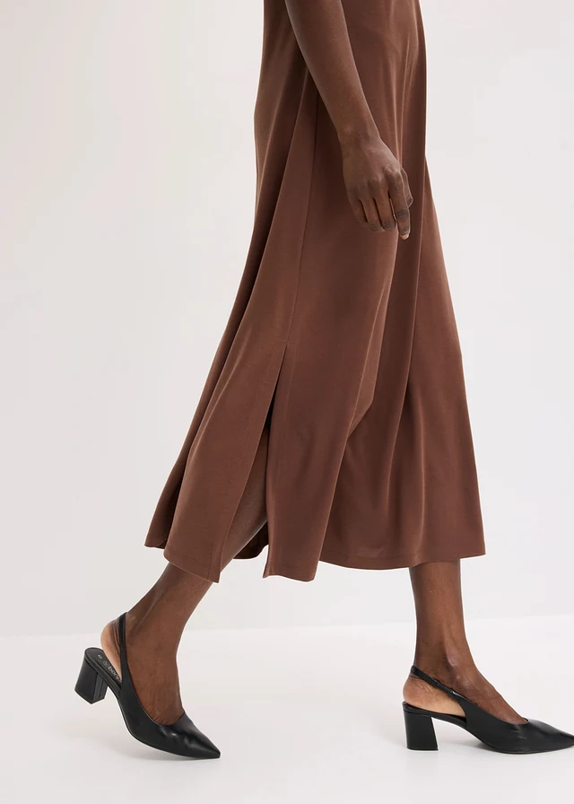Rochie-tunică cu broderie • maro • magazin bonprix