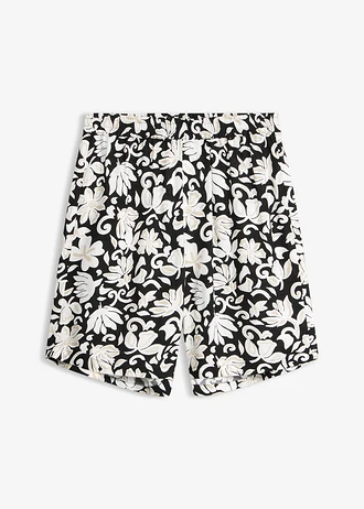 Bermuda fluide en viscose à taille élastiquée