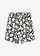 Bermuda van soepele viscose met comfortband, Kleur: zwart-lichtsand met print