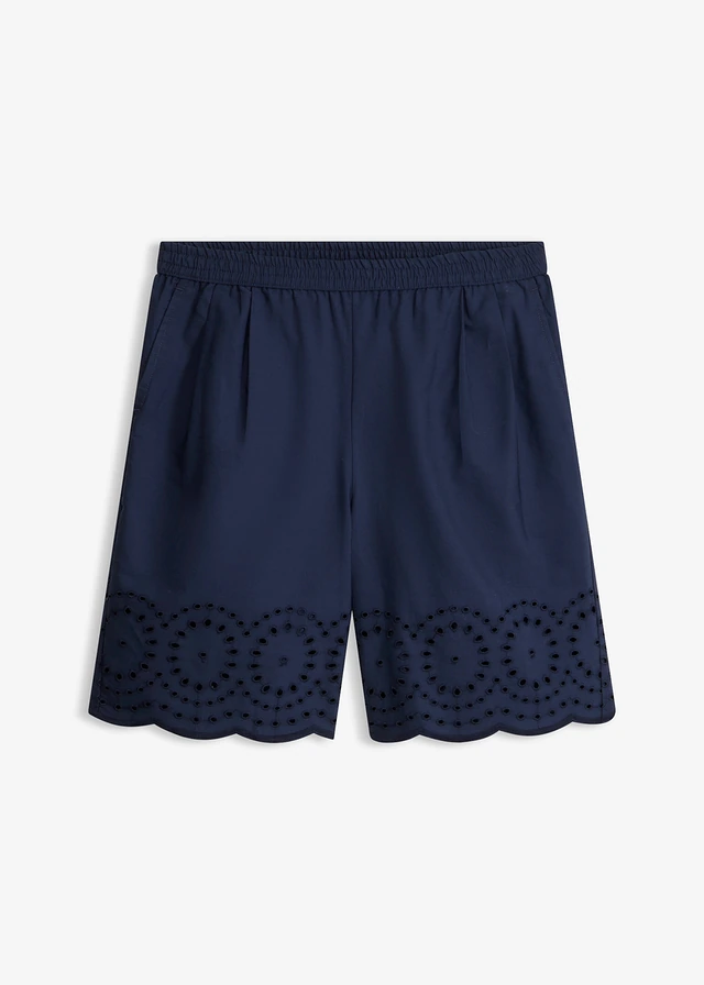 Pantaloni scurți cu elastic în talie din bumbac 100%