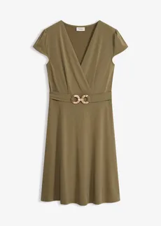 Robe en jersey à boucle décorative