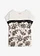 Oversized shirt met een band van kant, Kleur: wolwit/zwart paisley
