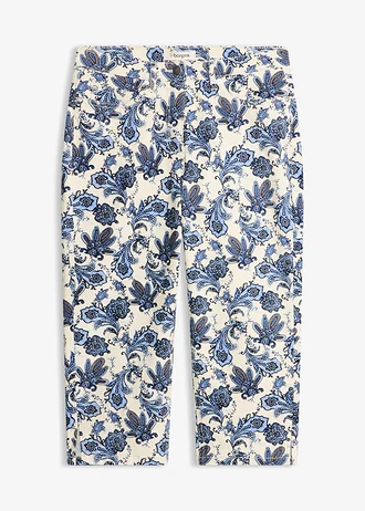 Pantalon corsaire en coton extensible