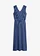 Robe en jersey crêpe texturé, Couleur: bleu rayé