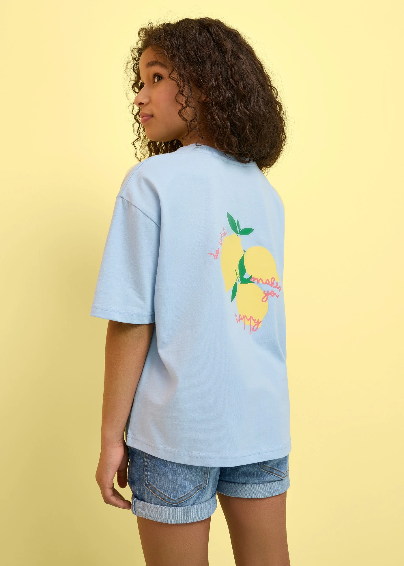 T-shirt oversize z czystej bawełny organicznej • jasnoniebieski • sklep bonprix