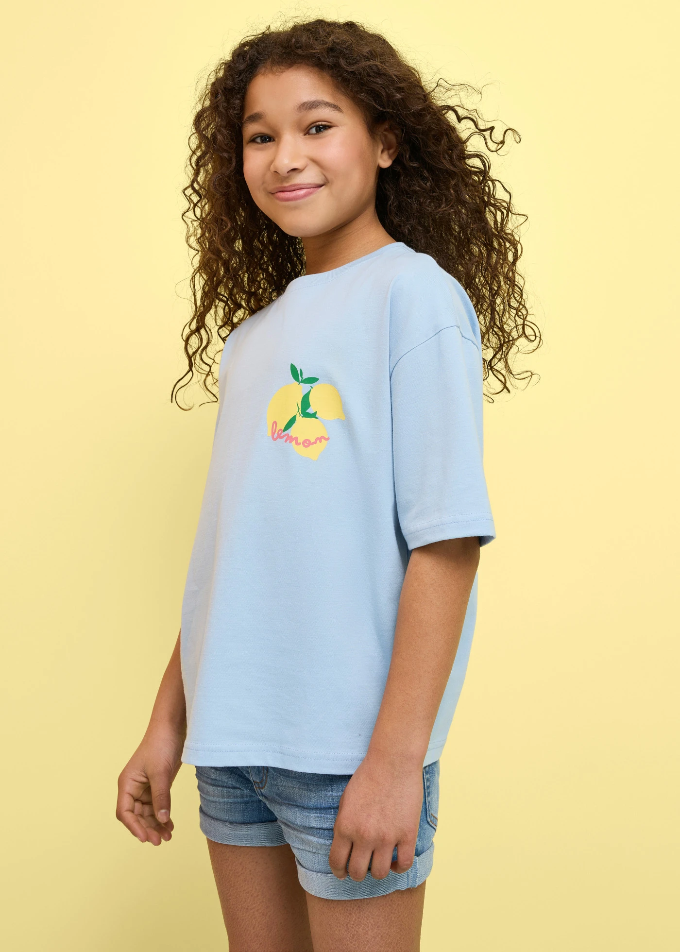T-shirt oversize z czystej bawełny organicznej • jasnoniebieski • sklep bonprix