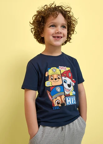 Tričko Paw Patrol z čistej bavlny, farba: tmavomodrá potlačená
