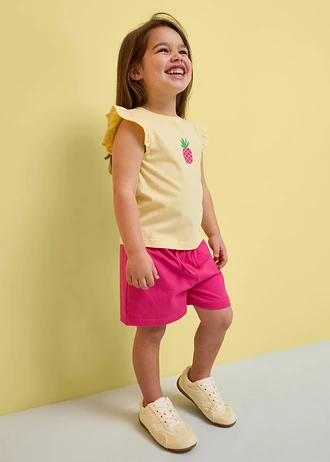 Lot de 3 tops 100% coton • menthe clair+jaune clair+fuchsia • Boutique bonprix