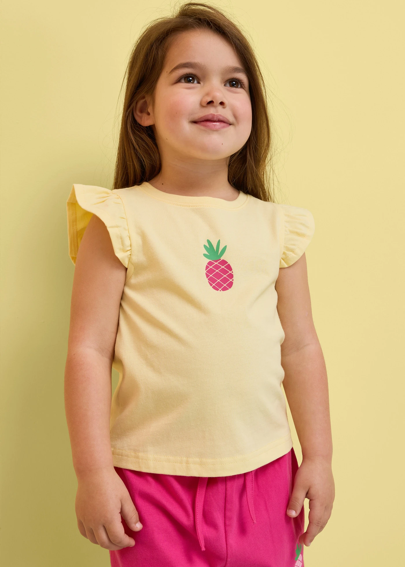 Top din bumbac organic 100% (set/3 buc.) • verde-mentă deschis +galben deschis+roz-pinklady • magazin bonprix