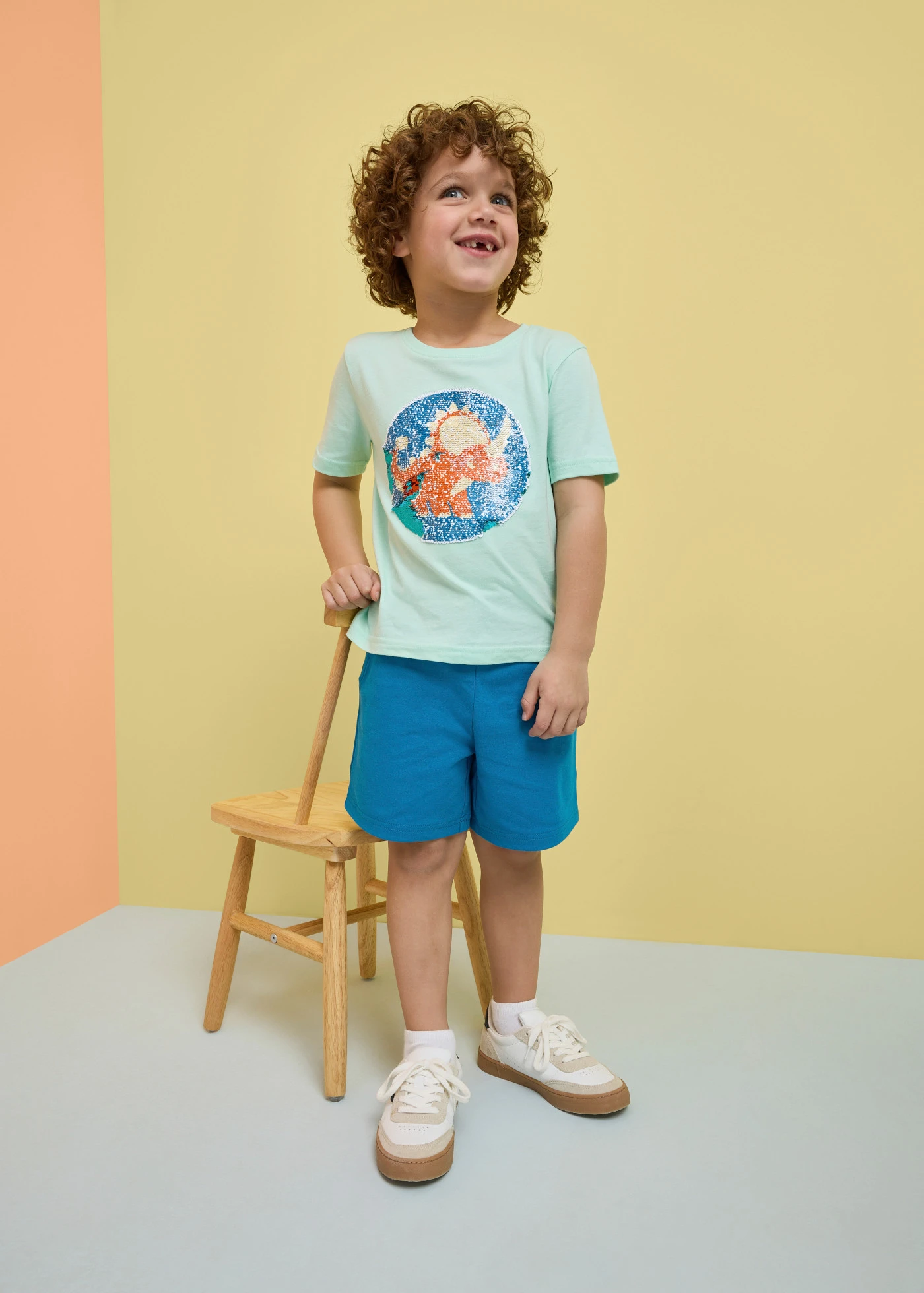 Heavy jersey short met katoen (set van 2) • lichtgrijs gemêleerd+atlantisch turkoois • bonprix online shop