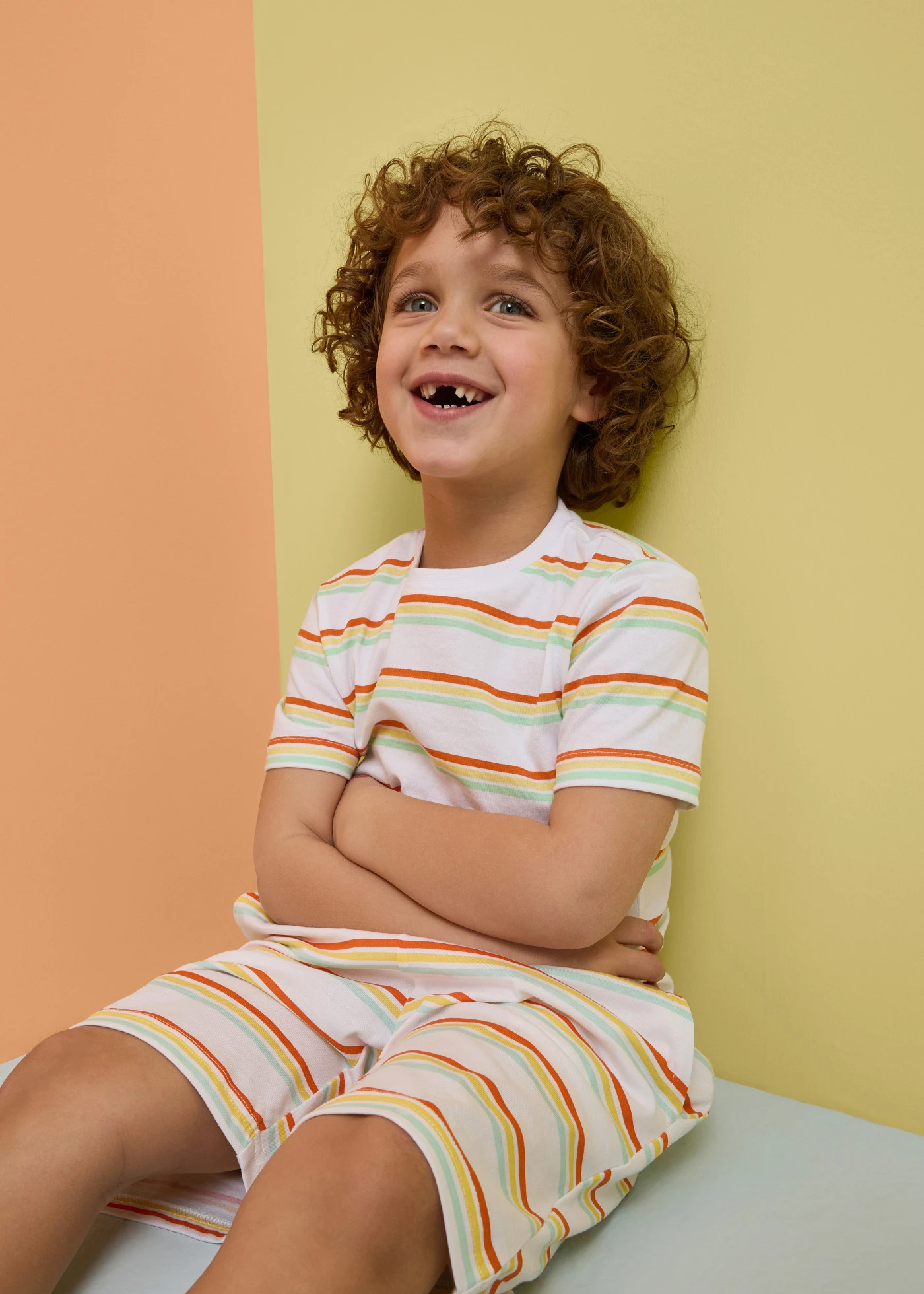 T-shirt van puur biologisch katoen (set van 3) • lichtgeel+lichtmint+wit met print • bonprix online shop