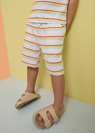 Bermude din jerse 100% din bumbac organic (set 3 buc.) • galben deschis+verde-mentă deschis +alb cu imprimeu • magazin bonprix