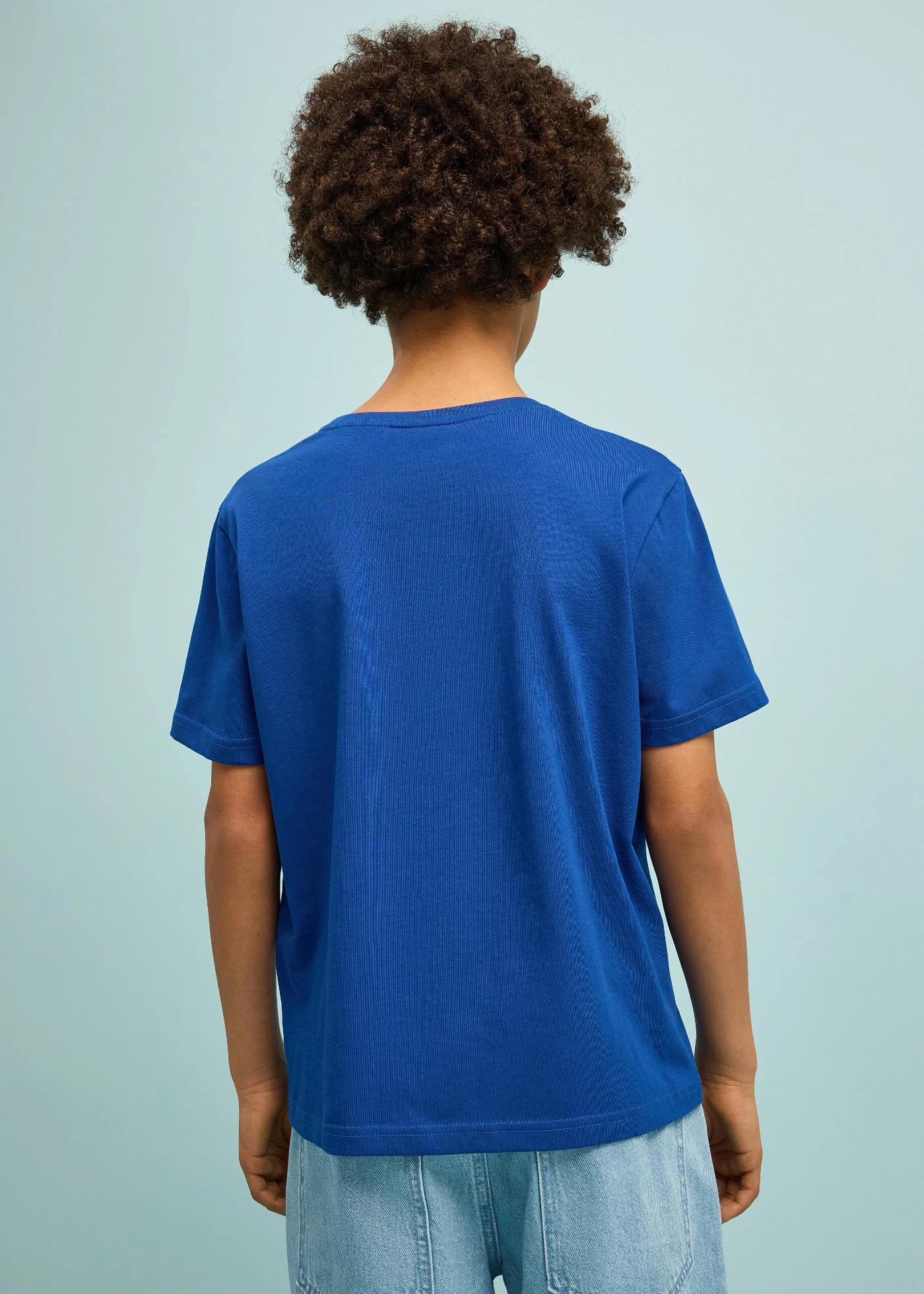 Italië T-shirt van puur biologisch katoen • kobaltblauw met print • bonprix online shop