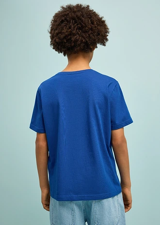 T-shirt Italie 100% coton • bleu cobalt imprimé • Boutique bonprix