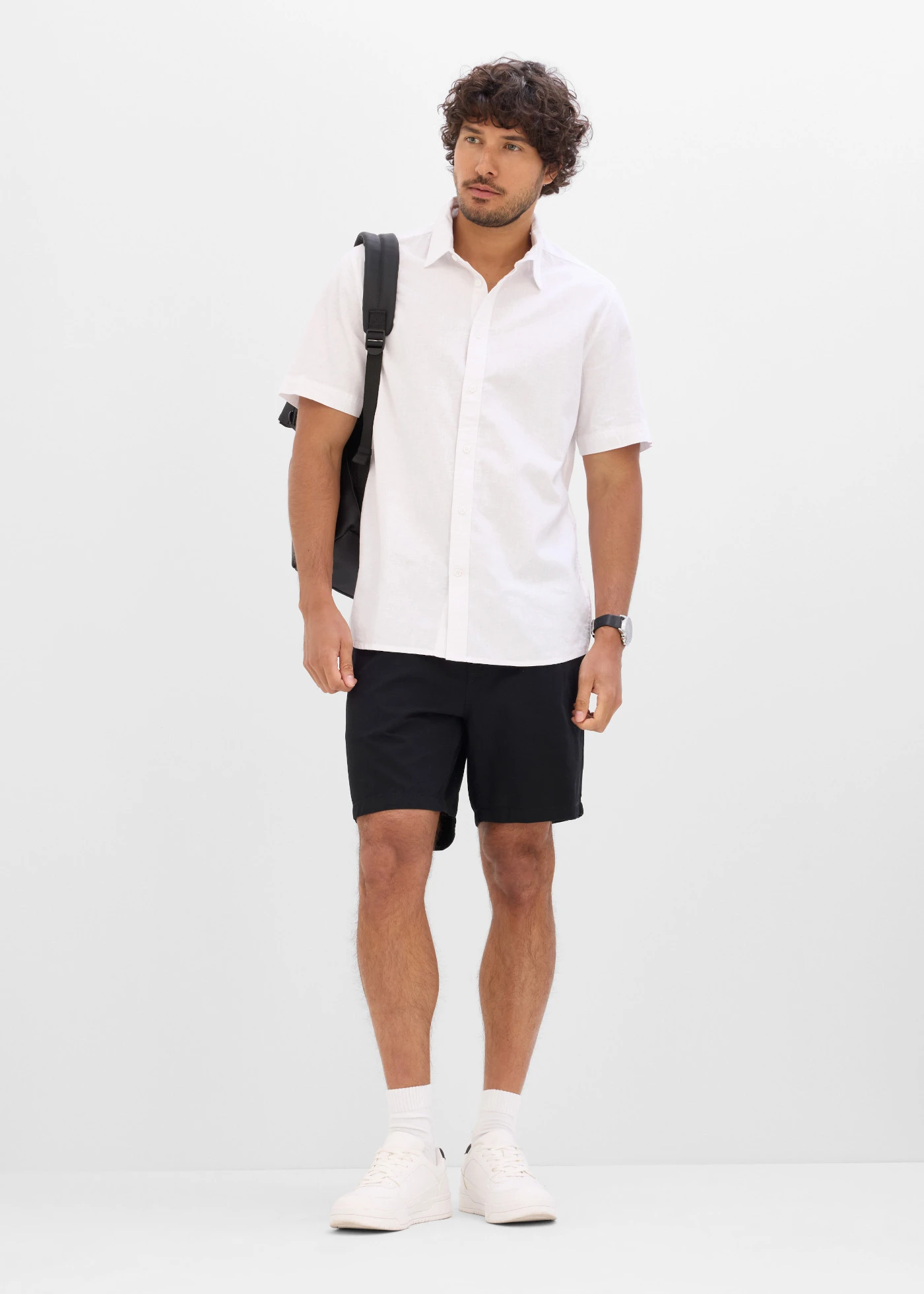 Chemise manches courtes légère • blanc • Boutique bonprix