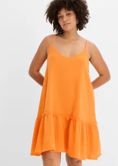 Jurk van mousseline, Kleur: oranje