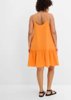 Jurk van mousseline, Kleur: oranje