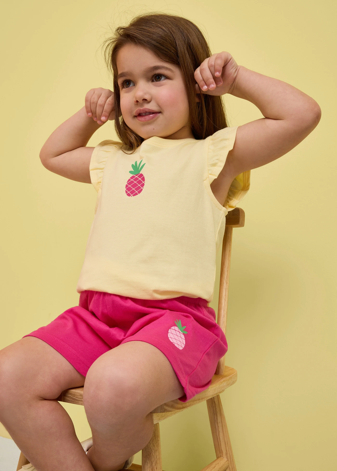 Jersey short van puur biologisch katoen (set van 3) • lichtmint+lichtgeel+pinklady • bonprix online shop