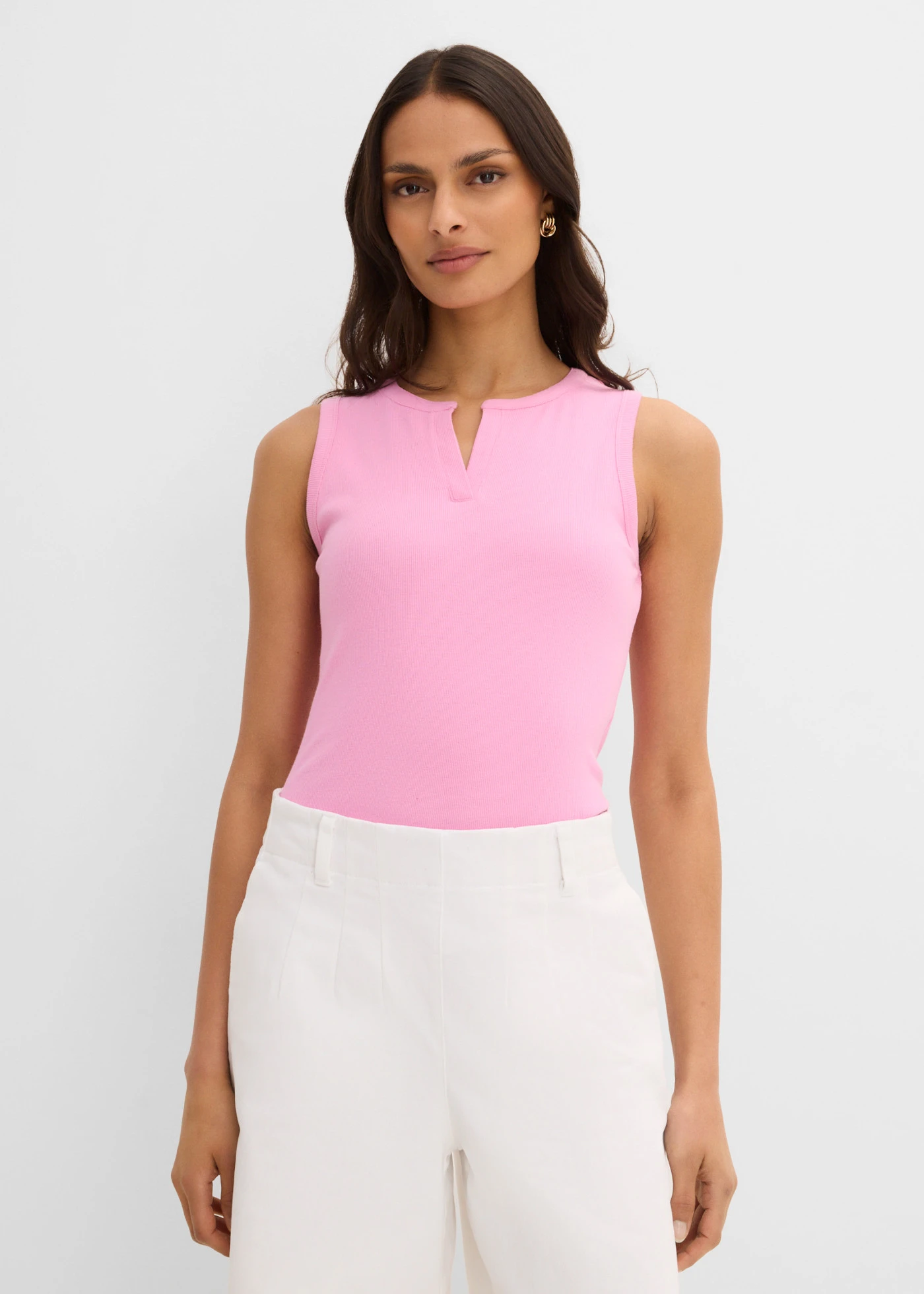 Top côtelé en coton extensible • rose • product-page.page-title-suffix