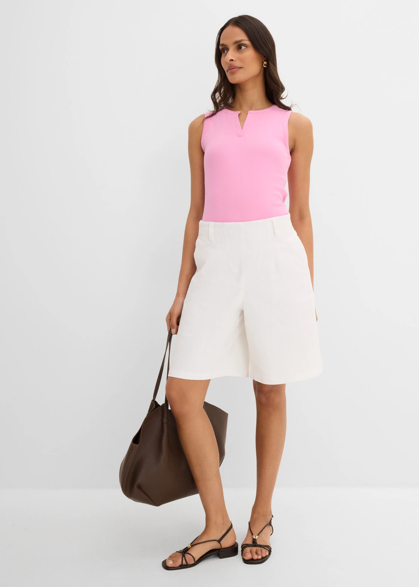 Top côtelé en coton extensible • rose • product-page.page-title-suffix