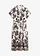 Jurk met ceintuur, Kleur: wolwit/zwart paisley