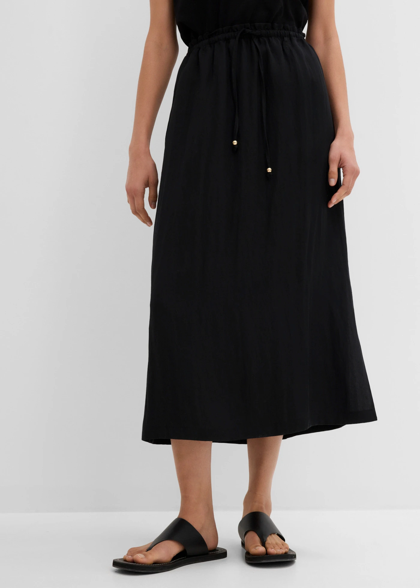 Maxi rok in een viscosemix • zwart • product-page.page-title-suffix