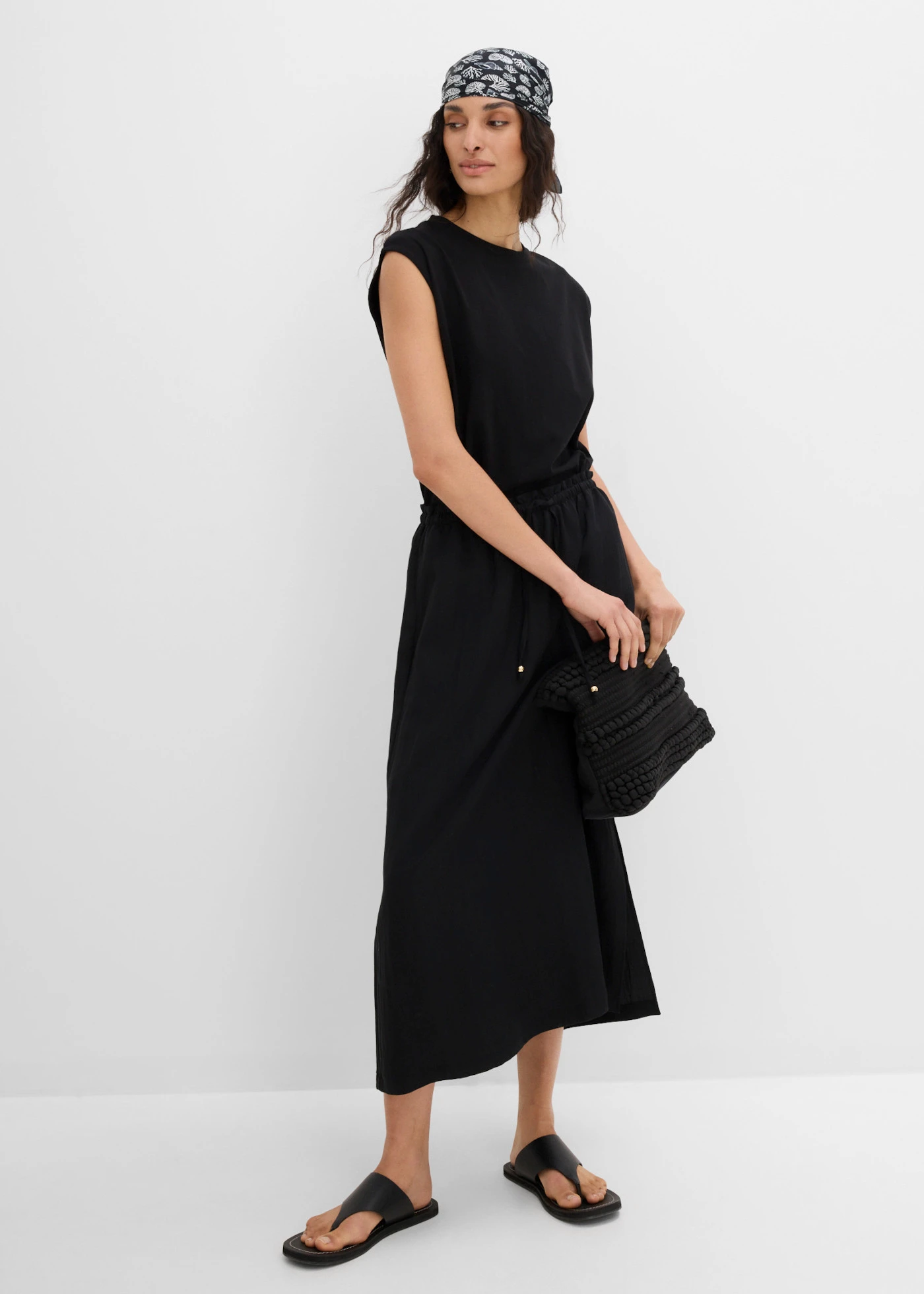 Jupe longue en viscose mélangée • noir • product-page.page-title-suffix