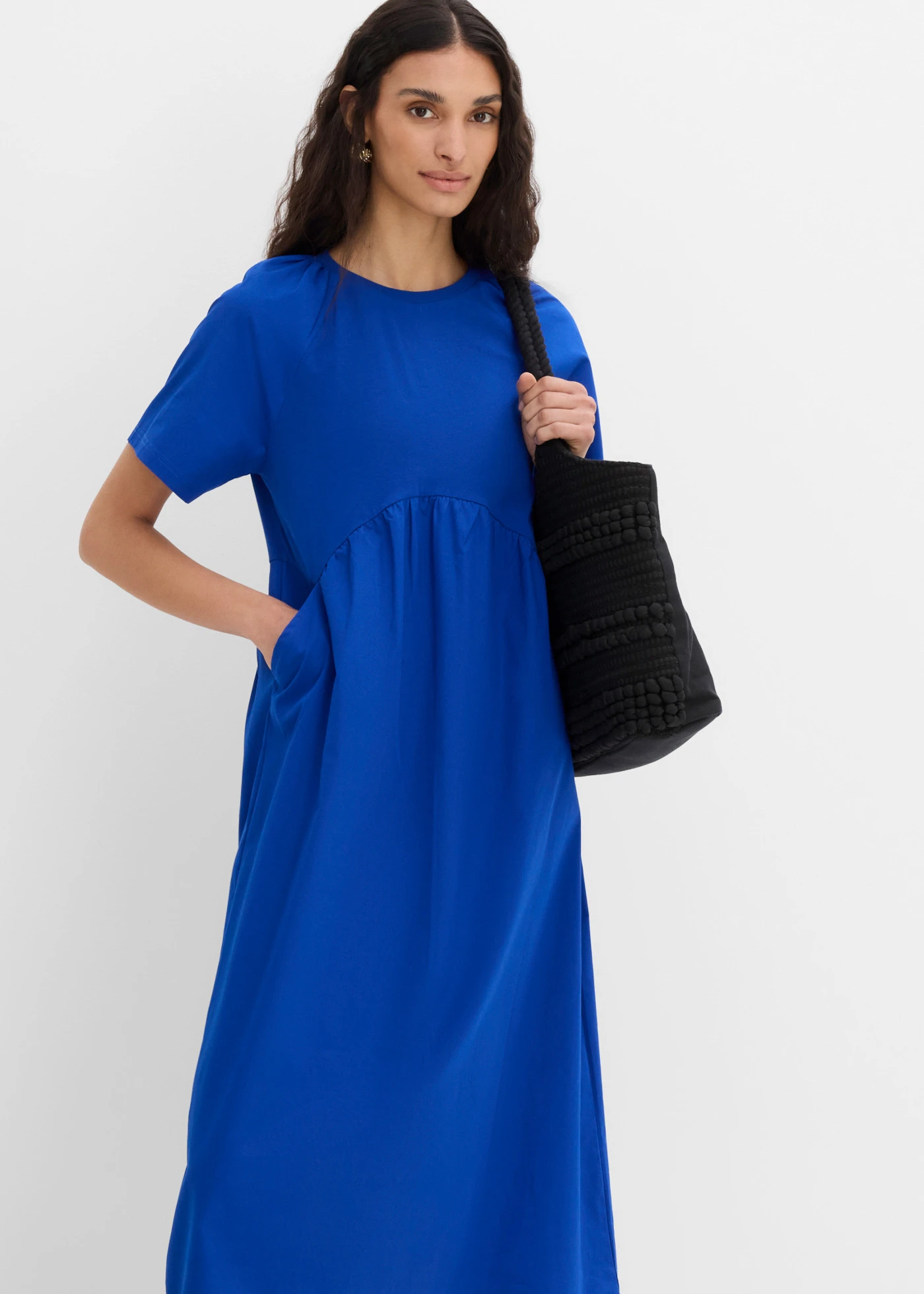 Robe midi 100% coton • bleu cobalt • product-page.page-title-suffix