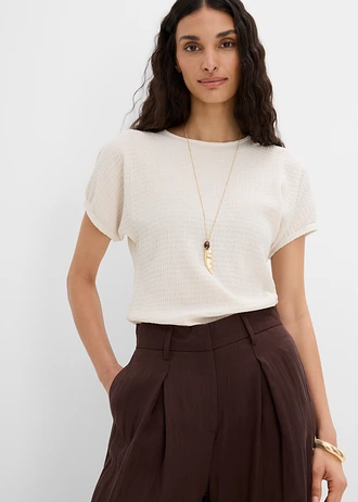 Pantalon estival à pinces • marron foncé • Boutique bonprix