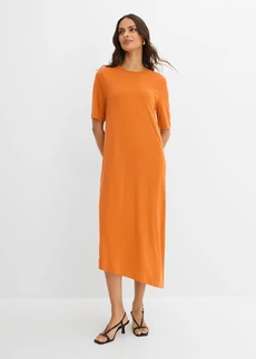 Shirtjurk met asymmetrische onderrand van modalmix • terracotta • bonprix online shop